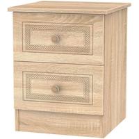 Corrib Bardolino Oak Bedside Cabinet - 2 Drawer Locker