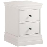 Corndell Annecy White Narrow Bedside Cabinet