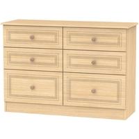 corrib light oak chest of drawer 6 drawer midi