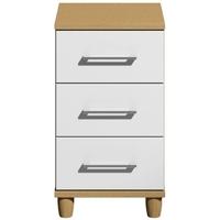 Corsica White Chest of Drawer - 3 Drawer Narrow