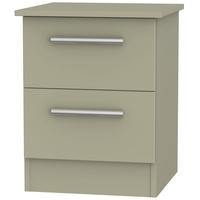 Contrast Mushroom Bedside Cabinet - 2 Drawer Locker