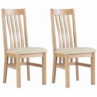 Corndell Nimbus Oak Slatted Chair (Pair)