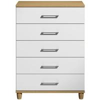 corsica white chest of drawer 5 drawer large