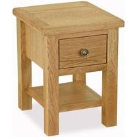 corndell lovell lite oak lamp table