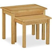 corndell lovell lite oak nest of tables