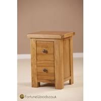 cotswold oak bedside cabinet 2 drawer