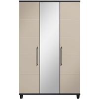 Corsica Grey Centre Mirrored Wardrobe - 3 Door