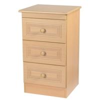 corrib beech bedside cabinet 3 drawer locker