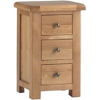 corndell lovell oak 3 drawer bedside cabinet