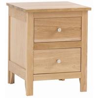 Corndell Nimbus Oak 2 Drawer Bedside