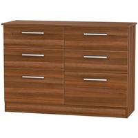 contrast noche walnut chest of drawer 6 drawer midi