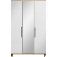 Corsica White Centre Mirrored Wardrobe - 3 Door