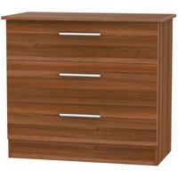 contrast noche walnut chest of drawer 3 drawer