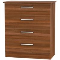 Contrast Noche Walnut Chest of Drawer - 4 Drawer