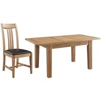 Colorado Oak Dining Set - Small Extending with 6 Dining Chairs