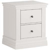 Corndell Annecy White 2 Drawer Bedside Cabinet