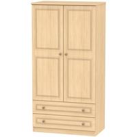 Corrib Light Oak Wardrobe - 3ft with 2 Drawer