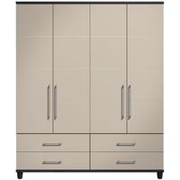 Corsica Grey Gents Wardrobe - 4 Door 4 Drawer