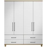 corsica white gents wardrobe 4 door 4 drawer