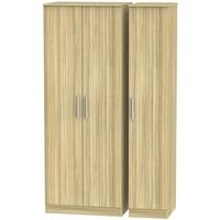 Contrast Cocobolo Triple Wardrobe - Tall Plain