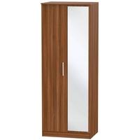 contrast noche walnut wardrobe tall 2ft 6in with mirror