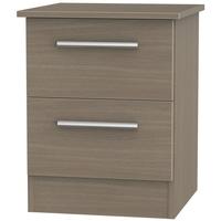 contrast toronto walnut bedside cabinet 2 drawer locker