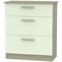 Contrast Vanilla and Mushroom Chest of Drawer - 3 Drawer Deep