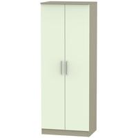 Contrast Vanilla and Mushroom Wardrobe - Tall 2ft 6in Plain