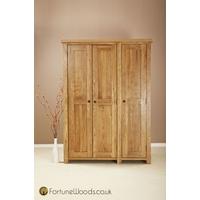 Cotswold Oak Wardrobe - 3 Door Full Length