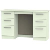 Contrast Vanilla Dressing Table - Knee Hole Double Pedestal