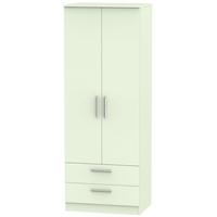 Contrast Vanilla Wardrobe - Tall 2ft 6in with 2 Drawer