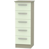 Contrast Vanilla and Mushroom Chest of Drawer - 5 Drawer Locker