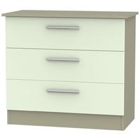 Contrast Vanilla and Mushroom Chest of Drawer - 3 Drawer