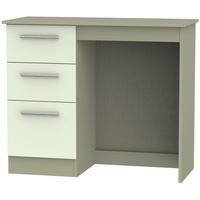 Contrast Vanilla and Mushroom Dressing Table - Vanity Knee Hole