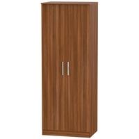 contrast noche walnut wardrobe tall 2ft 6in with double hanging