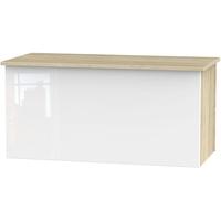 Contrast High Gloss White and Bardolino Blanket Box