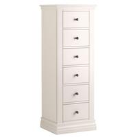 corndell annecy buttermilk 6 drawer tallboy