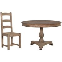Colonial Reclaimed Pine Dining Set - Drum Top with 4 Chairs