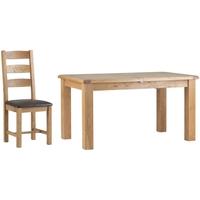 Corndell Lovell Oak Small Extending Dining Set with 4 Chairs