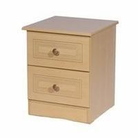 corrib beech bedside cabinet 2 drawer locker