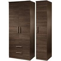 Contrast Panga Triple Wardrobe - Tall with 2 Drawer