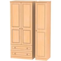 Corrib Beech Triple Wardrobe with 2 Drawer