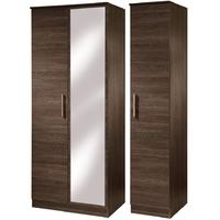 contrast high gloss triple wardrobe tall with mirror