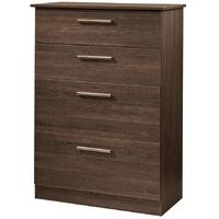 contrast high gloss chest of drawer 4 drawer deep