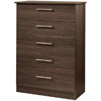 contrast high gloss chest of drawer 5 drawer