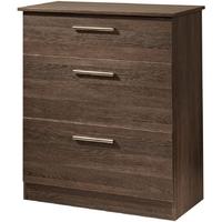 contrast high gloss chest of drawer 3 drawer deep