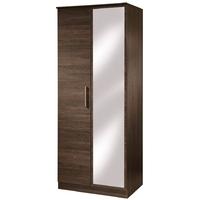 contrast high gloss wardrobe tall 2ft 6in with mirror