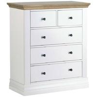 corndell annecy oak top 2 3 chest of drawer