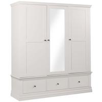 corndell annecy white triple wardrobe