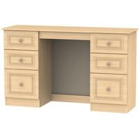 Corrib Light Oak Dressing Table - Knee Hole Double Pedestal